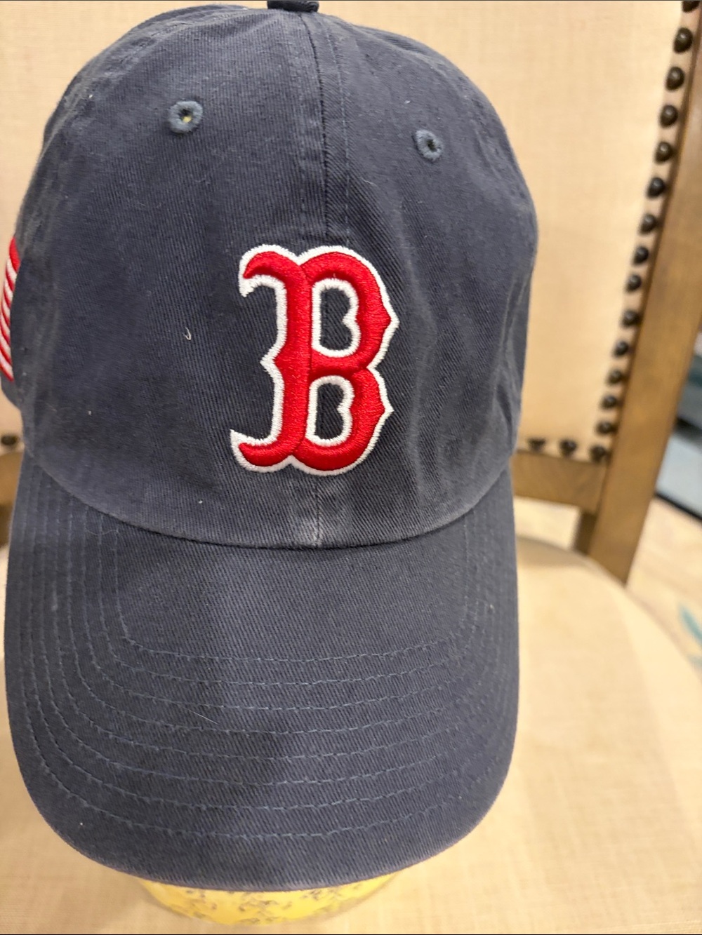 Fenway Park Collection OSFA Genuine Merchandise Baseball cap W/ B and Flag blue